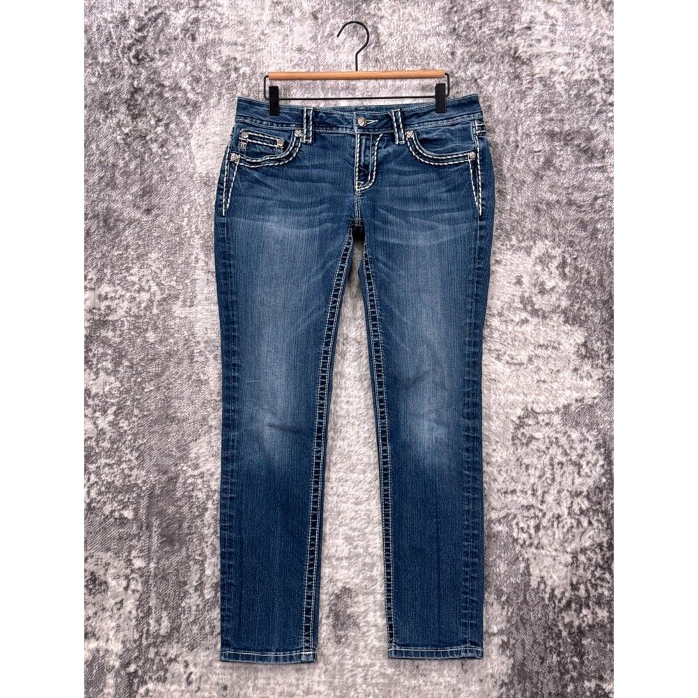 Miss Me Jeans 31 Womens Signature Skinny Flap Pocket Denim